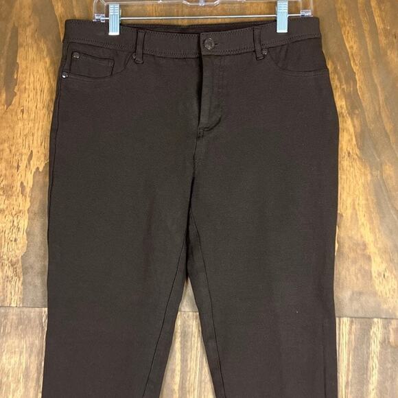 Chicos Womens Pants Brown Mid Rise Jeggings Stretch 1.5 Short (MP) - Picture 2 of 11